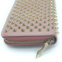 Christian Louboutin Panettone Spike Studs Round Zip Long Wallet Pink 1165065 Y03252