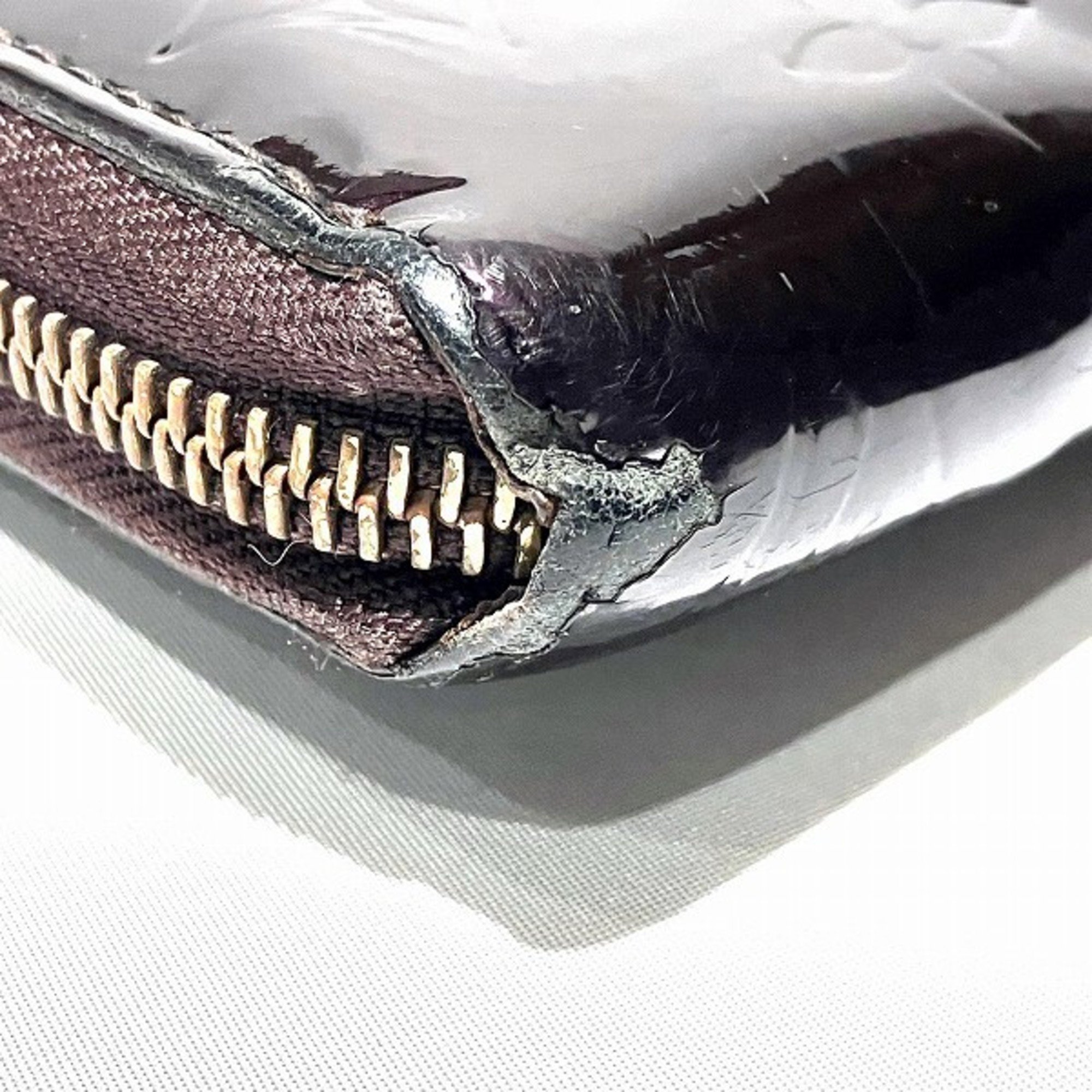 Louis Vuitton Monogram Vernis Zippy Wallet M93522 Round Zipper Long Women's