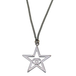 CHANEL Cocomark Star Stone Silver B17 Necklace 0242 5K0242A5