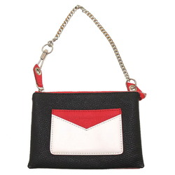 Givenchy BC06863507 Leather Black Red Chain Shoulder Pouch Bag 0120GIVENCHY