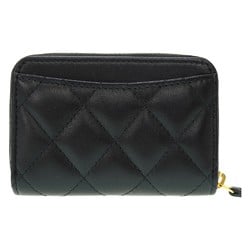 CHANEL Round Zip Coin Case Lambskin Black G Hardware 0059CHANEL 6A0059PI5