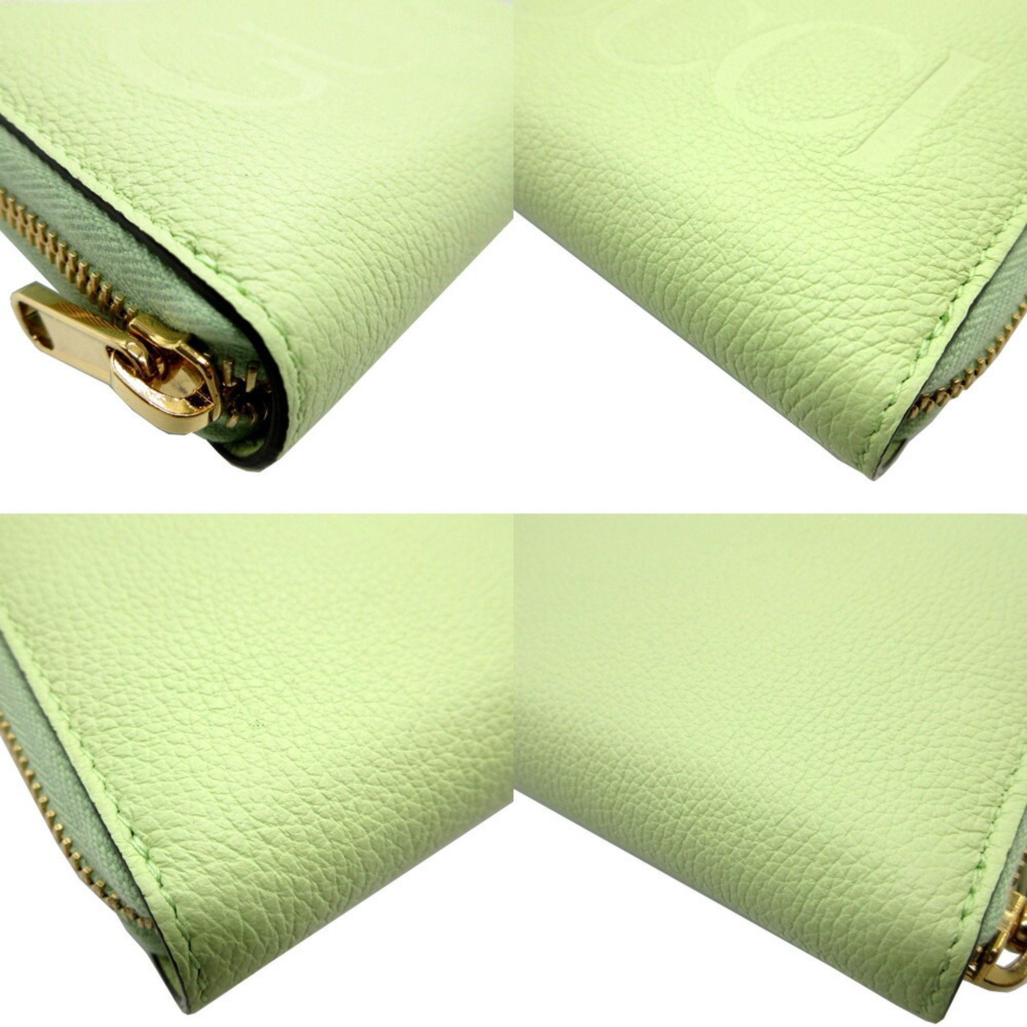 Gucci 658691 Leather Light Green Round Long Wallet 0142GUCCI