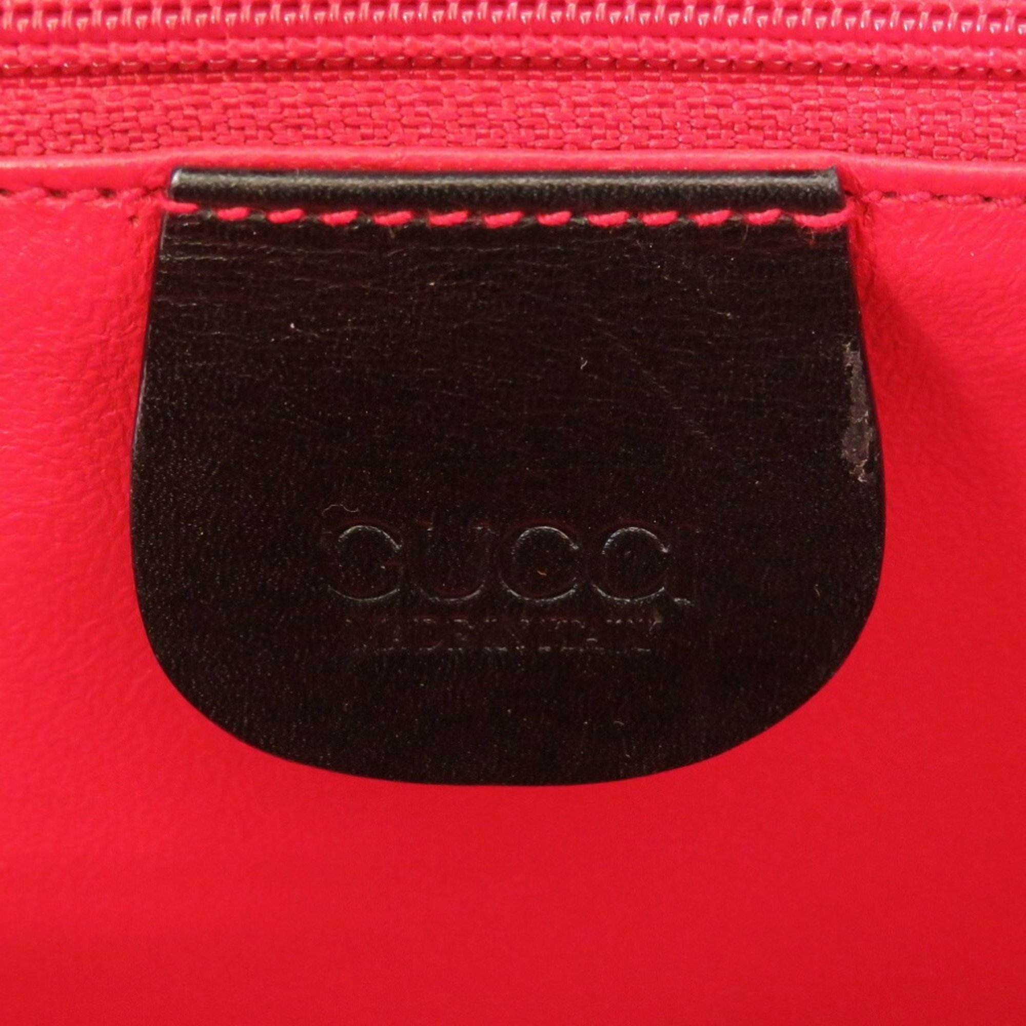 Gucci Ladylock Leather Black 000 01 0246 Vanity Bag Handbag 0044 GUCCI 6B0044SBE5