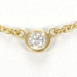Tiffany Visor Yard K18YG Necklace Diamond Approx. 0.03ct Total Weight 1.8g 40cm Jewelry