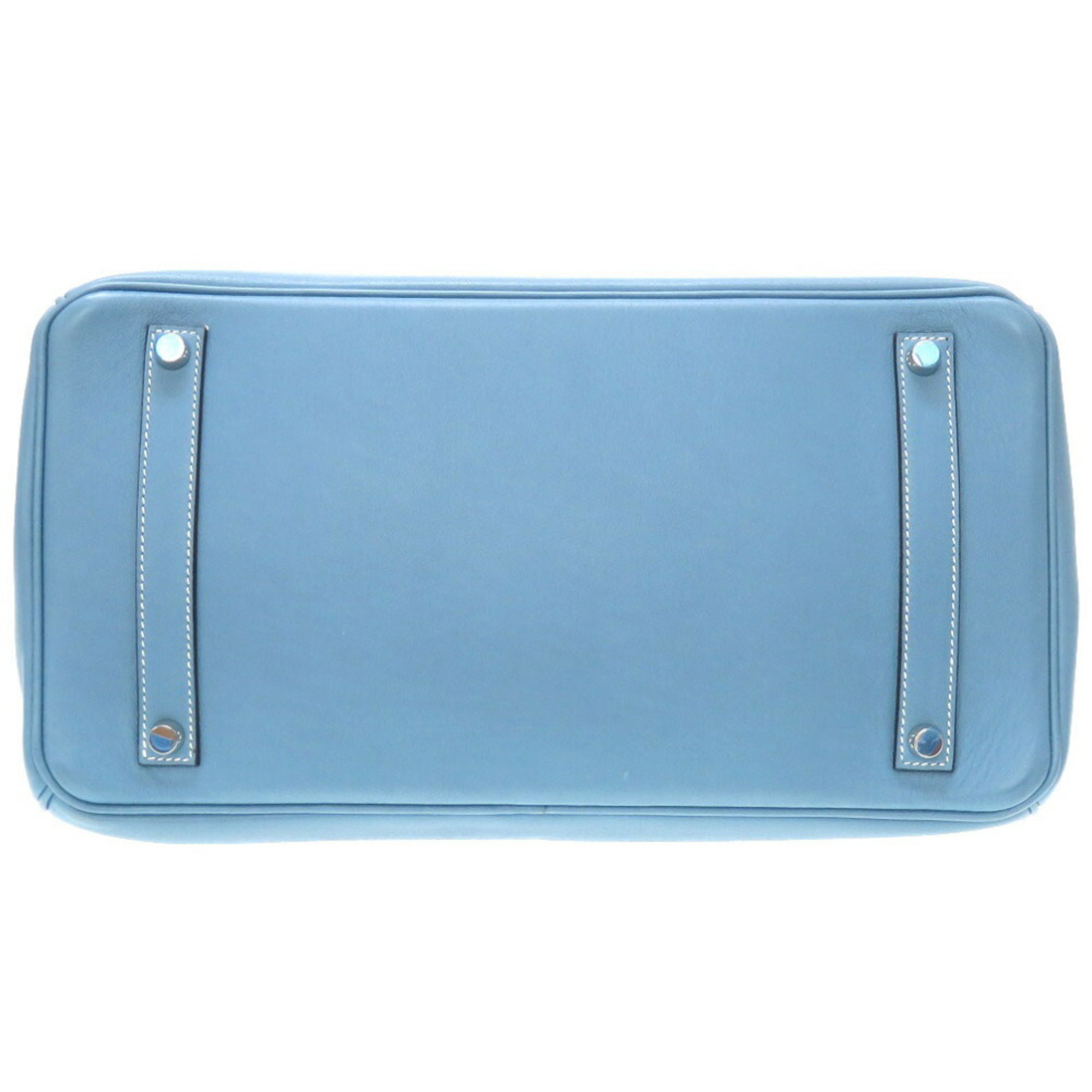 Hermes Birkin 35 Voga River Blue Jean □J engraved handbag blue 0059 HERMES 6B0059LLS6