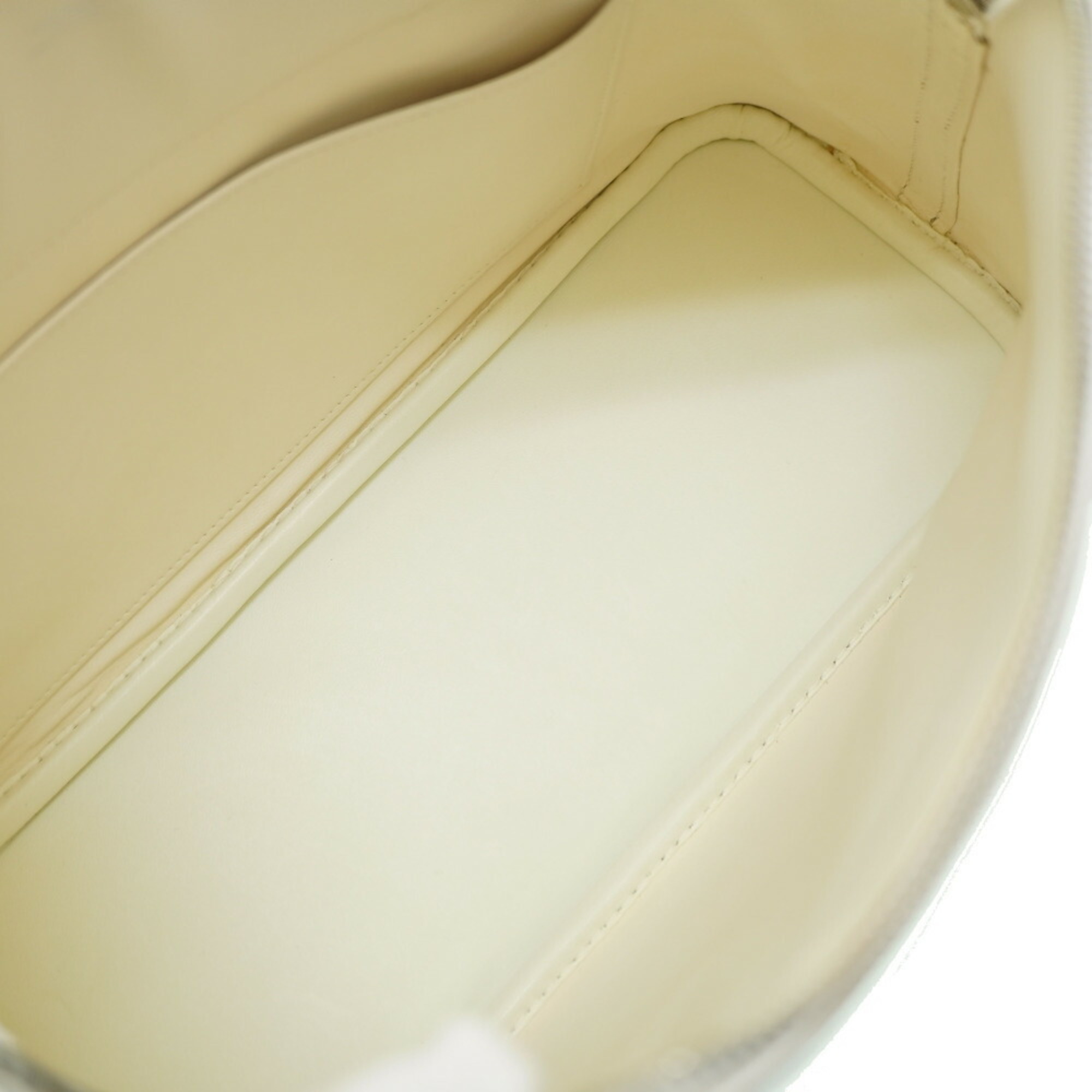 Hermes Bolide 31 Toile Ash Taurillon Clemence Handbag Shoulder Strap White □J stamp 0068HERMES 6A0068EZ6