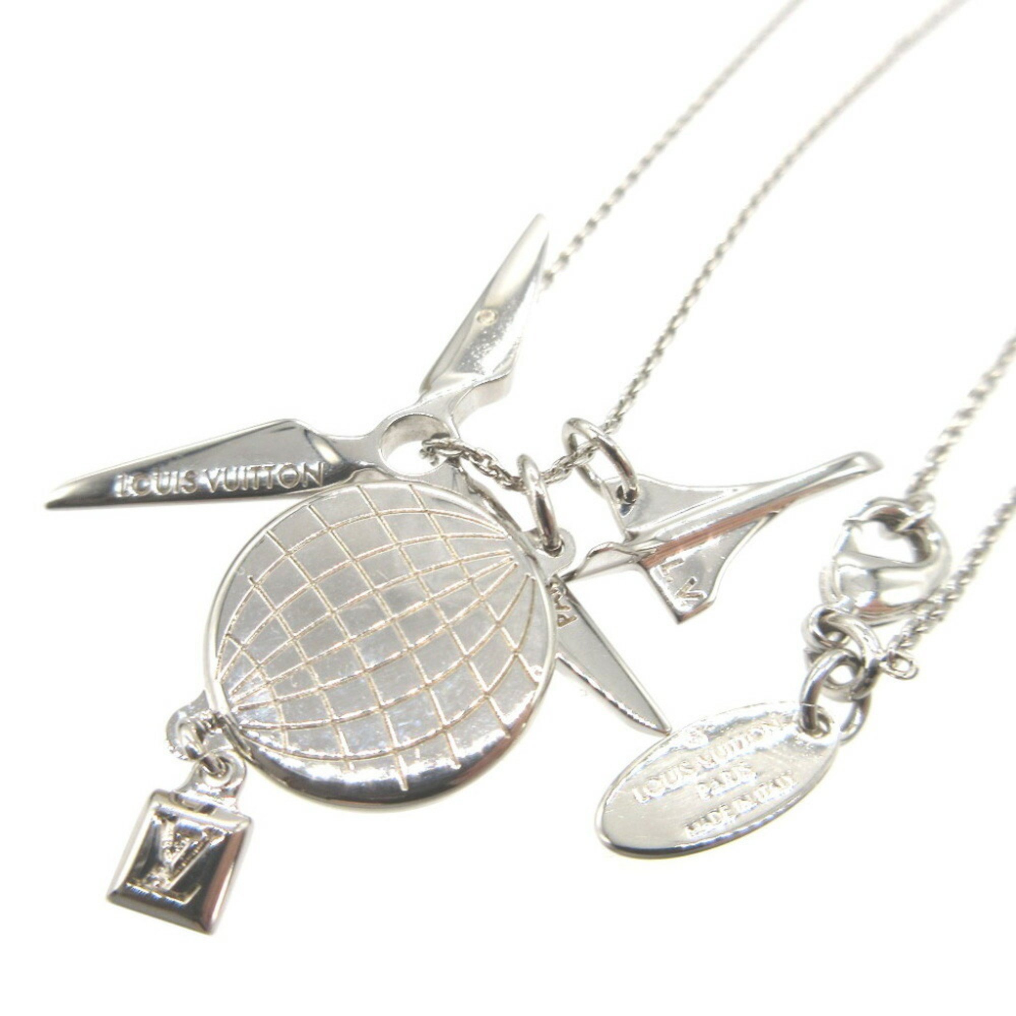 Louis Vuitton MP1362 Collier Pendant Sky Tour 2014 Balloon Propeller Metal Silver Necklace 0008LOUIS VUITTON 6B0008ZZA5