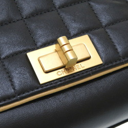 CHANEL 2.55 Chocolate Bar Lambskin Black Shoulder Bag 0023 6A0023IEZ6