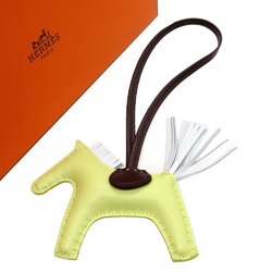 Hermes Rodeo Charm PM Anu Milo U Engraved Jaune Bourjon Blum Serie Bag Keychain 0017 HERMES 6B0017SI5