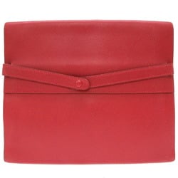 Hermes Couchevel Red 〇Z Engraved Clutch Bag 0225 HERMES Second Cup 5J0225E5