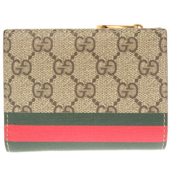 Gucci Compact Wallet 736758 Animal Print 2023 Model GG Supreme Leather Beige 0022GUCCI 5K0022SSG5