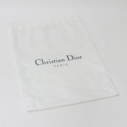 Christian Dior Bag Hand Khaki Pink Square Haraco Brushed VINTAGE Leather