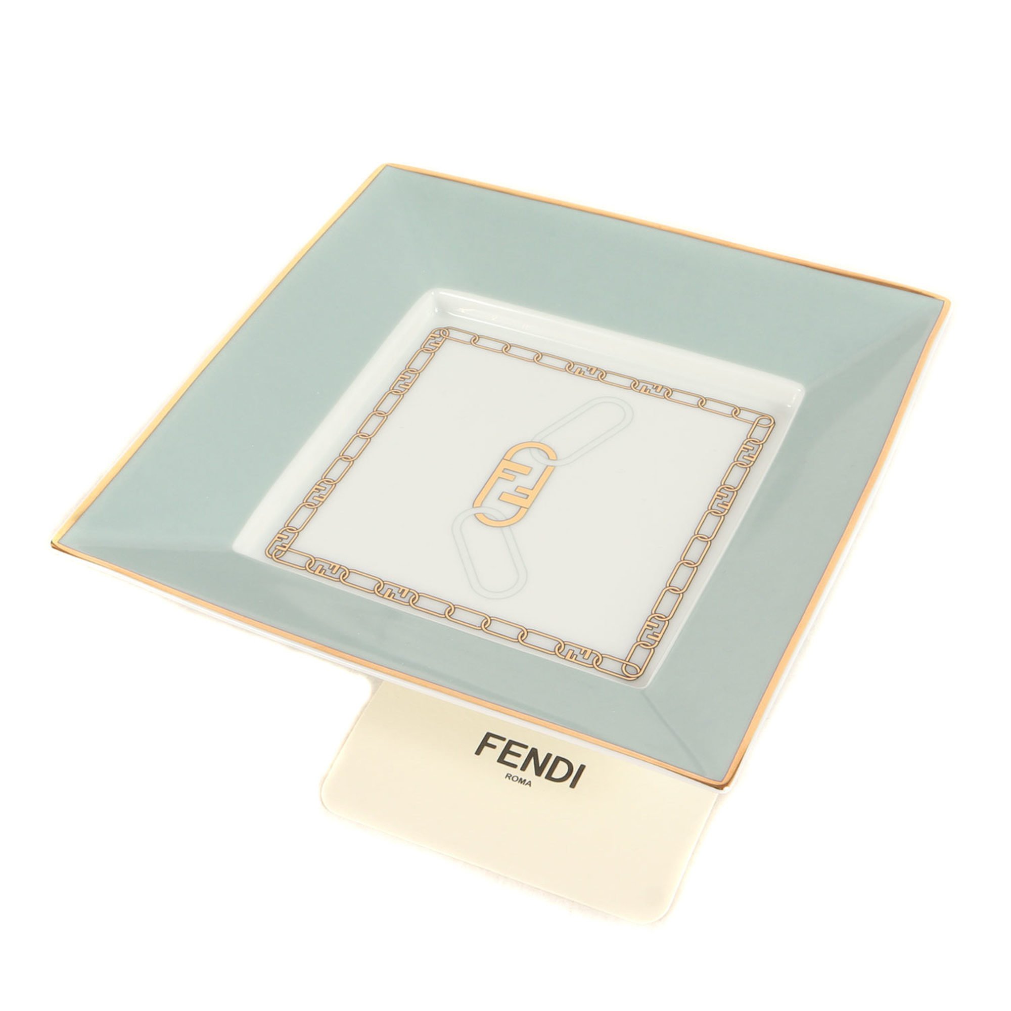 FENDI Fendi O Lock Multi Tray Dish Miscellaneous Goods Home Light Blue High Luxury