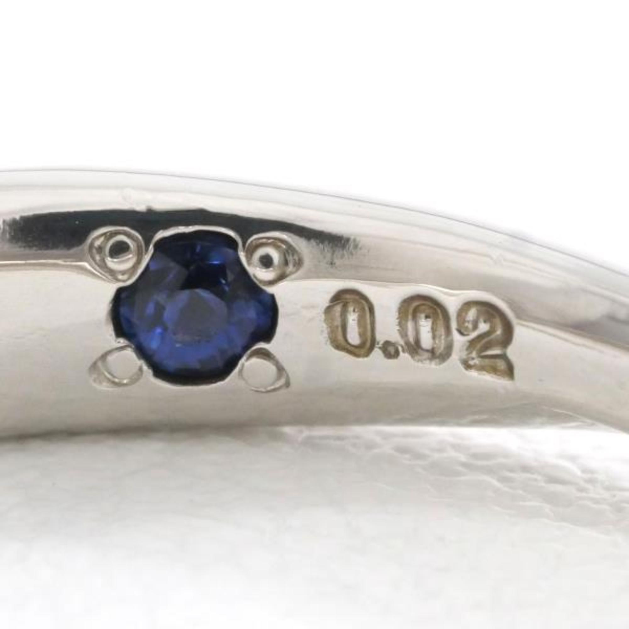Blue River PT1000 Ring Sapphire 0.02 Total Weight Approx. 4.1g Jewelry