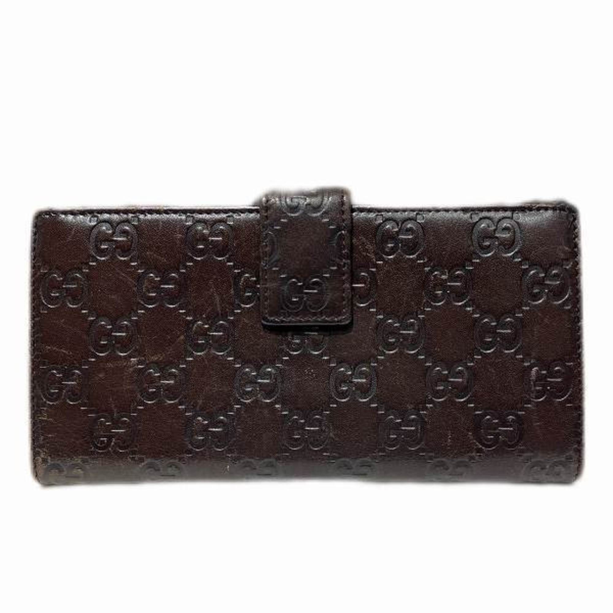 Gucci GUCCI Guccisima W hook leather 112715.0416 long wallet ladies