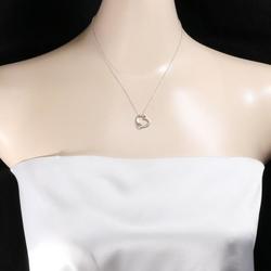 Tiffany Open Heart Silver Necklace Box Bag Total Weight Approx. 2.7g 40cm Jewelry