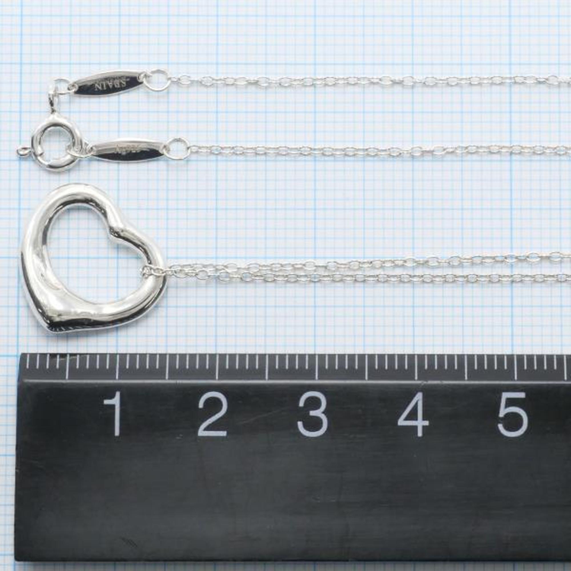 Tiffany Open Heart Silver Necklace Box Bag Total Weight Approx. 2.7g 40cm Jewelry