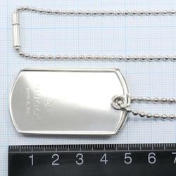 Gucci Dog Tag Silver Necklace Total Weight Approx. 52.9g 58cm Jewelry
