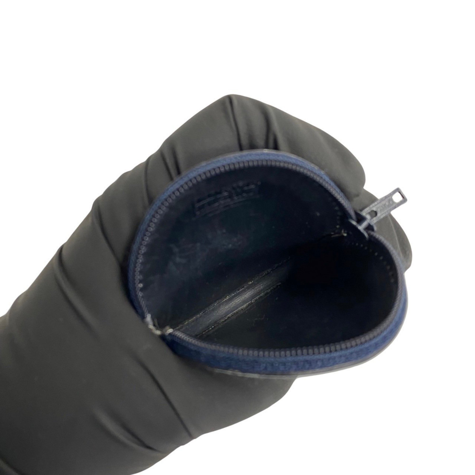LOEWE Anagram Leather Round Zip Wallet/Coin Case Coin Purse Wallet Navy 39412