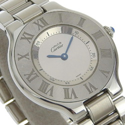 Cartier CARTIER Must21 Watch 1330 Stainless Steel Quartz Analog Display Silver Dial Women's I220823005