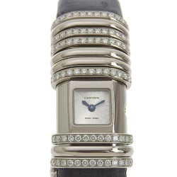 Cartier CARTIER Declaration Watch WT000450 Titanium x K18 White Gold Diamond Silver Quartz Analog Display Dial Ladies