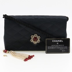 CHANEL Shoulder Bag Satin 1985 Snap Button Women's I111624052