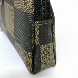 FENDI Khaki x Black Brand Accessories Pouch Ladies Bag