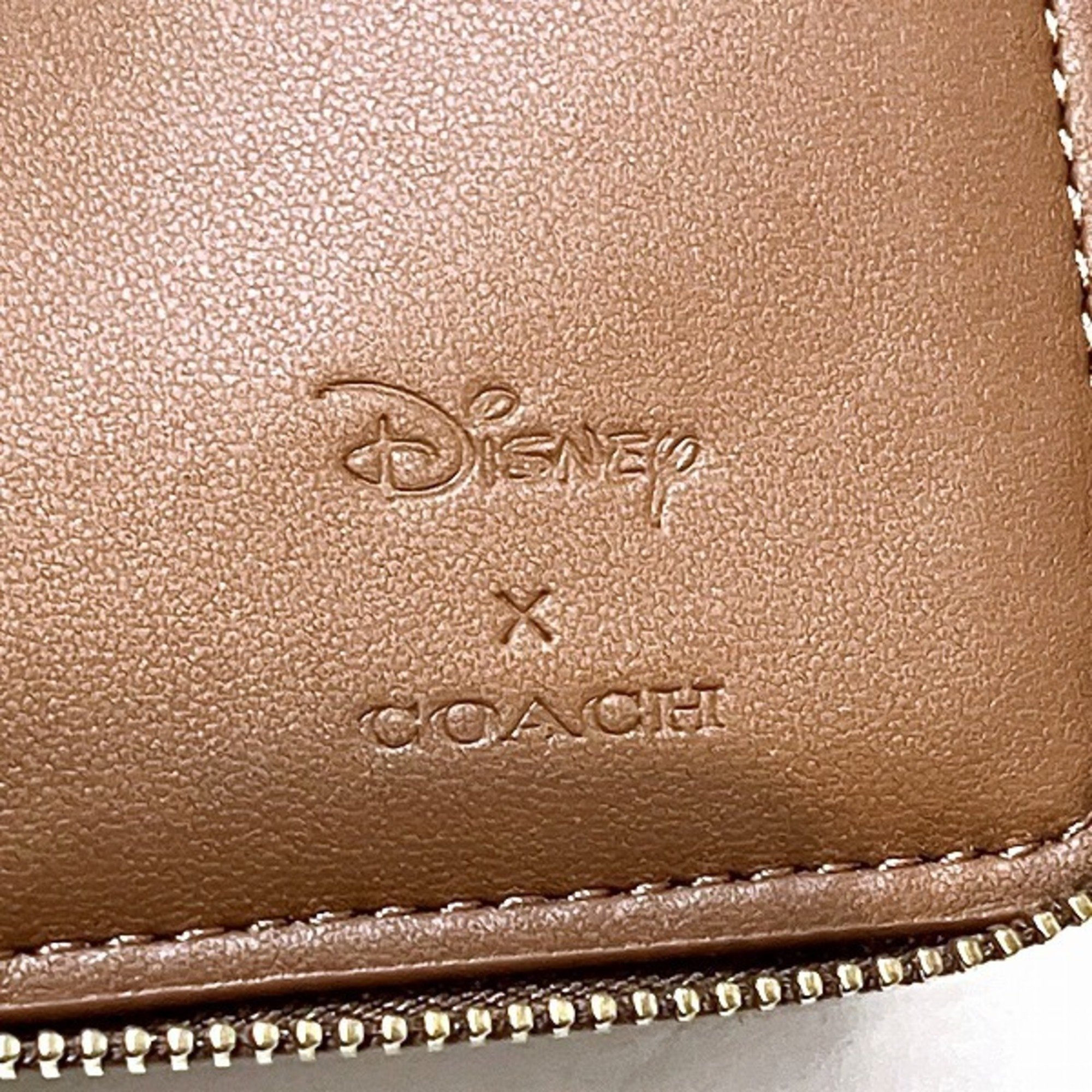 Coach COACH Signature CN035 Disney Collaboration Mickey Mouse Bifold Wallet Men's Women's