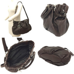 CELINE Celine Leather Shoulder Bag Brown x Tote Handbag Women's aq9158