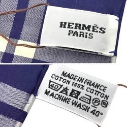 HERMES Handkerchief Bandana MOUCHOIR PARIS 068500G 12 100% Cotton MARINE Navy Pocket Square Neckerchief Hermes aq9407