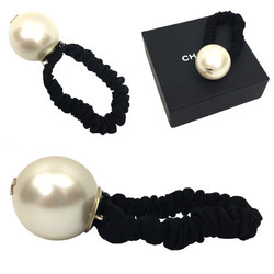 CHANEL Pearl Hair Tie Coco Mark White Chanel Ladies aq6026