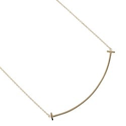 Tiffany TIFFANY&Co. T Smile Large Necklace 6.9cm K18 YG Yellow Gold Approx. 3.8g I211323136