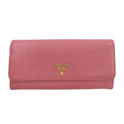Prada PRADA long wallet Saffiano leather pink 1MH132
