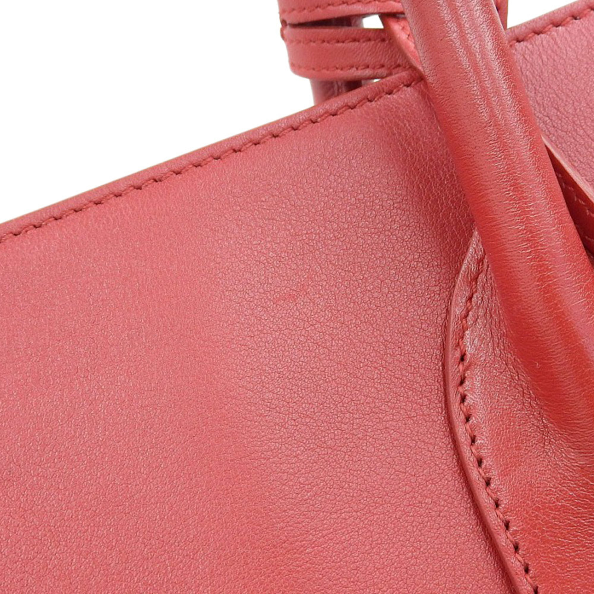 Saint Laurent SAINT LAURENT Sac de Jour Handbag Leather Red 324823