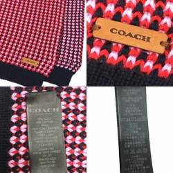 Coach COACH Muffler Stole Wool/Cotton Pink x Navy aq9238
