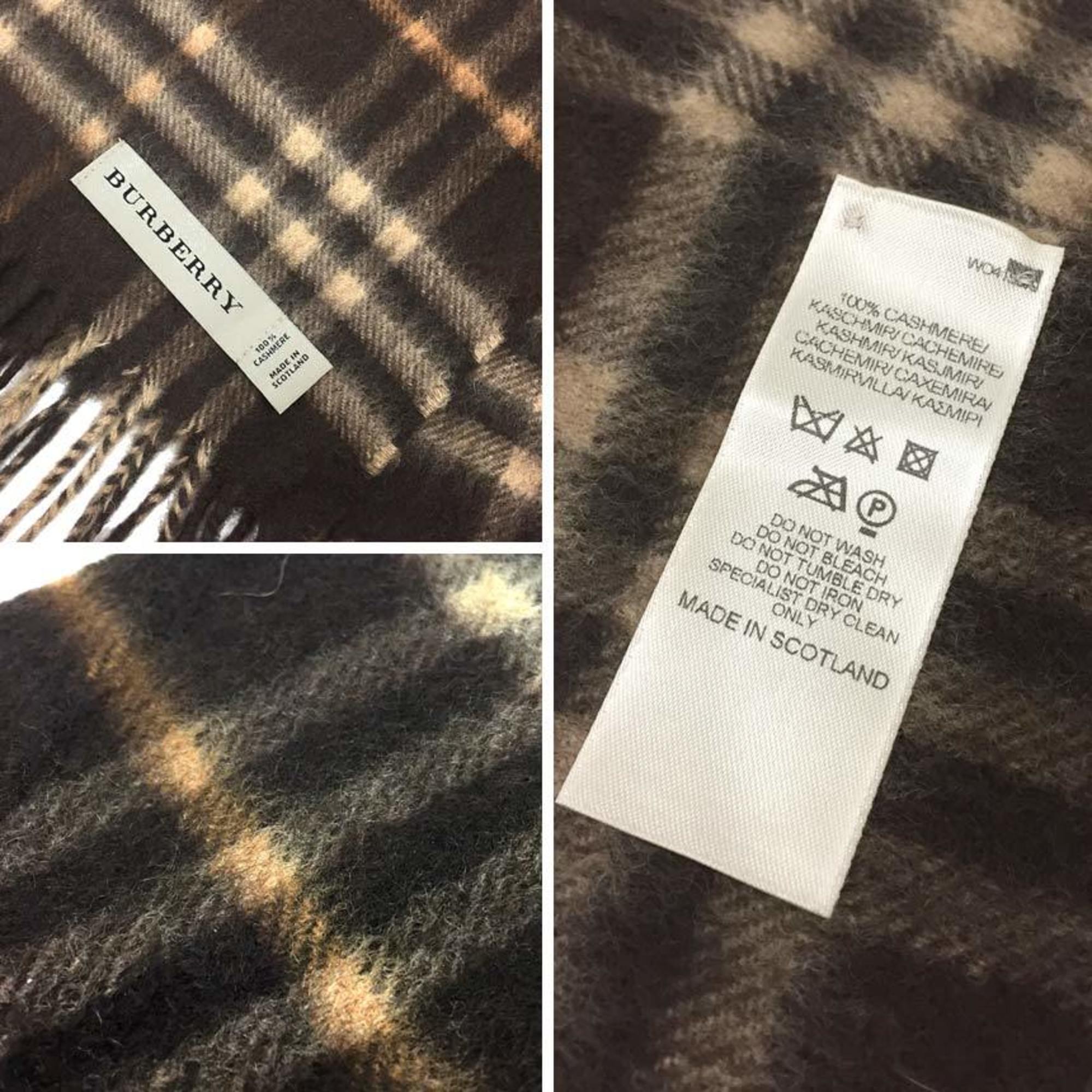 BURBERRY LONDON Burberry Cashmere Check Muffler Stole Brown Men and Women Unisex aq9357