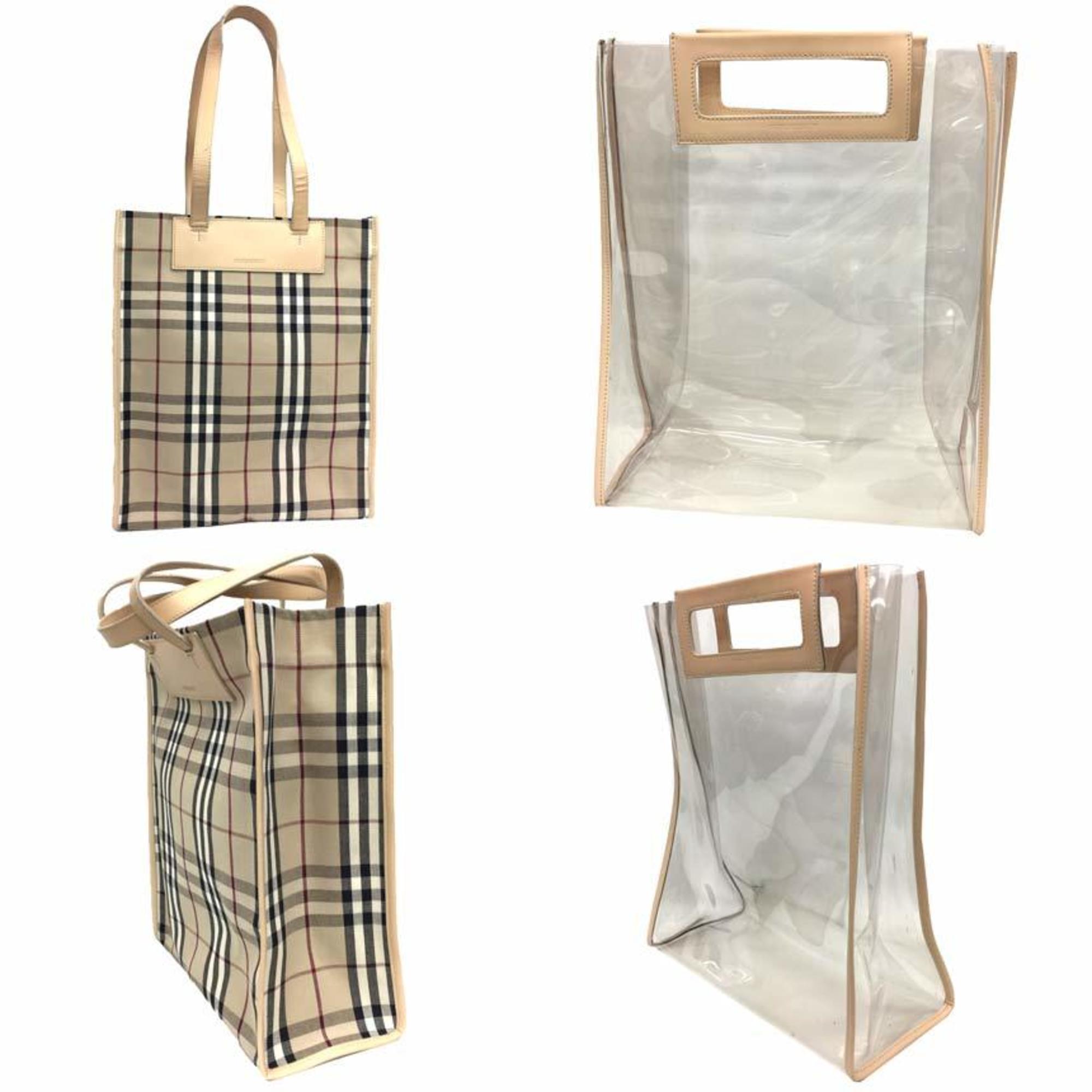 Burberry BURBERRY Clear Tote Bag 3WAY Check aq8668