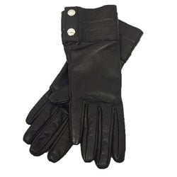 TOD'S Leather Gloves 7 Sizes Dark Brown Sheep Ladies aq9173