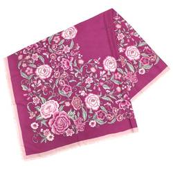 LOEWE Flower pattern large stole shawl 918.03.006 Pink cashmere silk Loewe women's aq9406