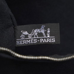 Hermes Second Bag Pouch Black Canvas Women's HERMES