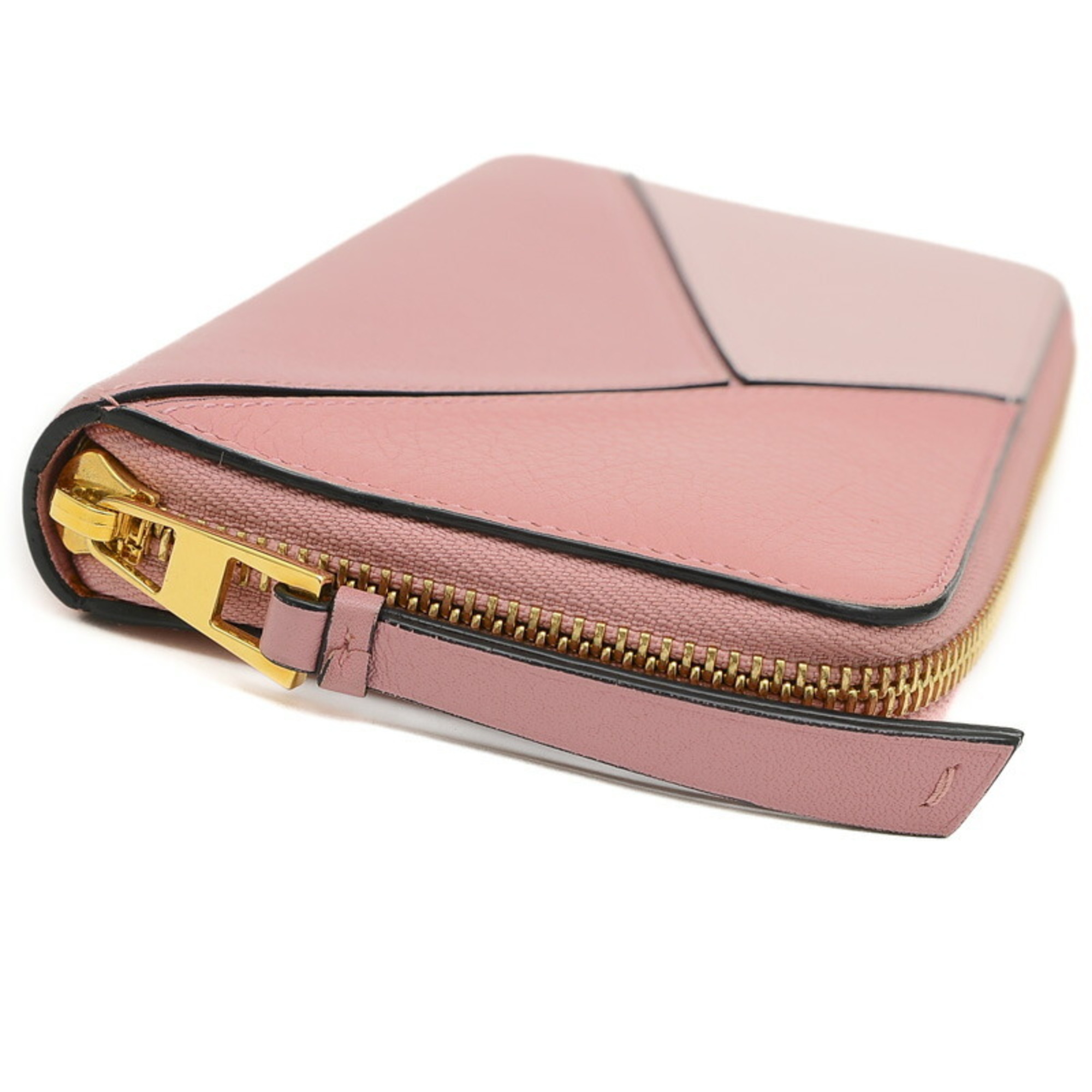 Loewe Puzzle Zip Around Round Long Wallet Leather Pink C510T12X10