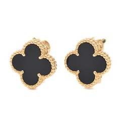 Van Cleef & Arpels Alhambra earrings K18YG onyx VCAR4200