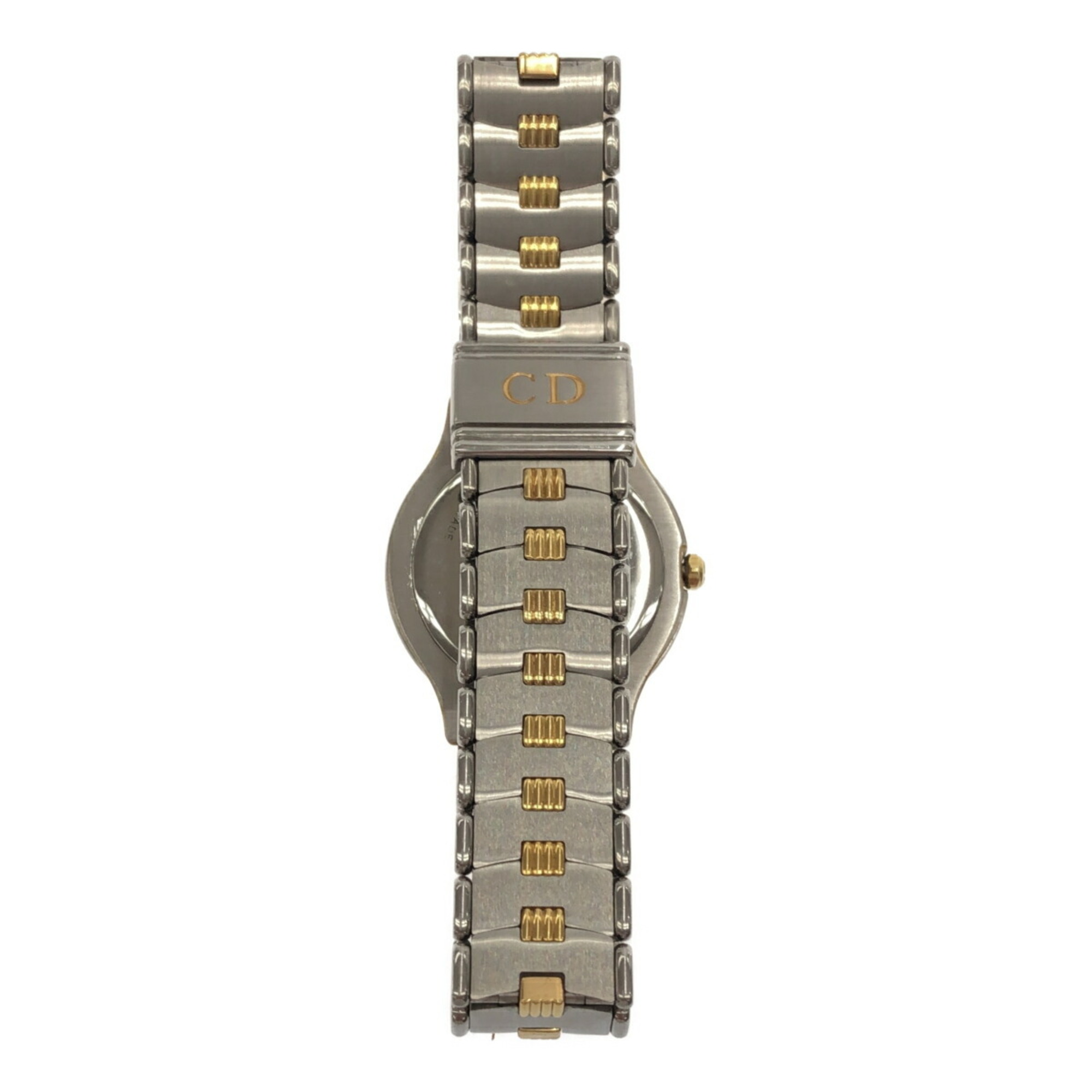 Christian Dior Quartz Watch 48.146 Date Silver Gold White Dial Ladies IT9UAP40SZA8 RM5021D