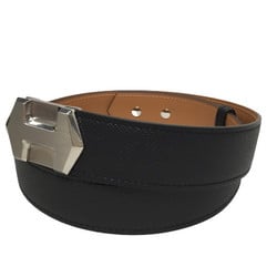 HERMES Vaux Epson SUPER H Belt Super Men's Women's Leather Accessories Black ITAWZYG978HA RM3386D