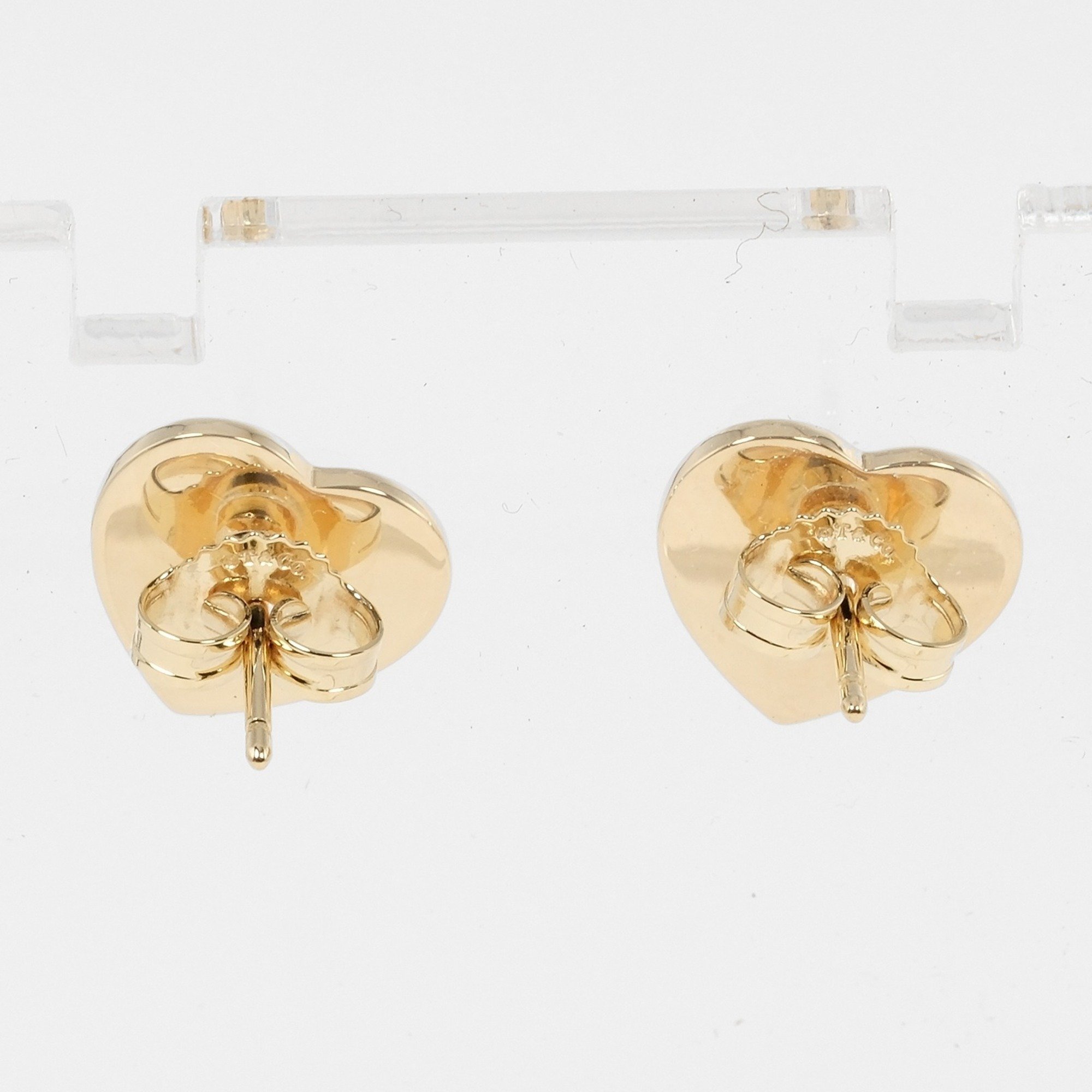 Tiffany Return Toe Heart Tag Earrings K18 YG Yellow Gold Approx. 2.93g I112223157