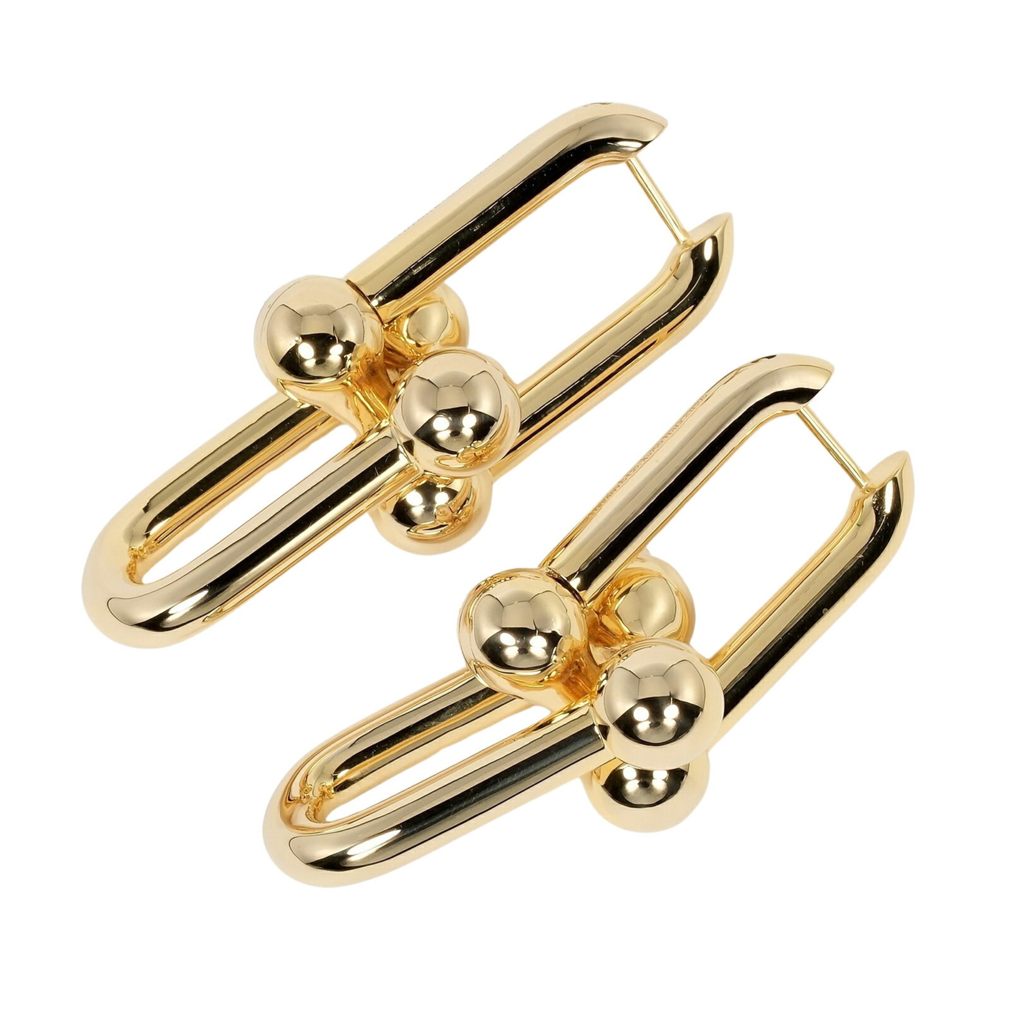Tiffany TIFFANY&Co. Hardware Extra Large Earrings K18 YG Yellow Gold Approx. 17.3g T121724523