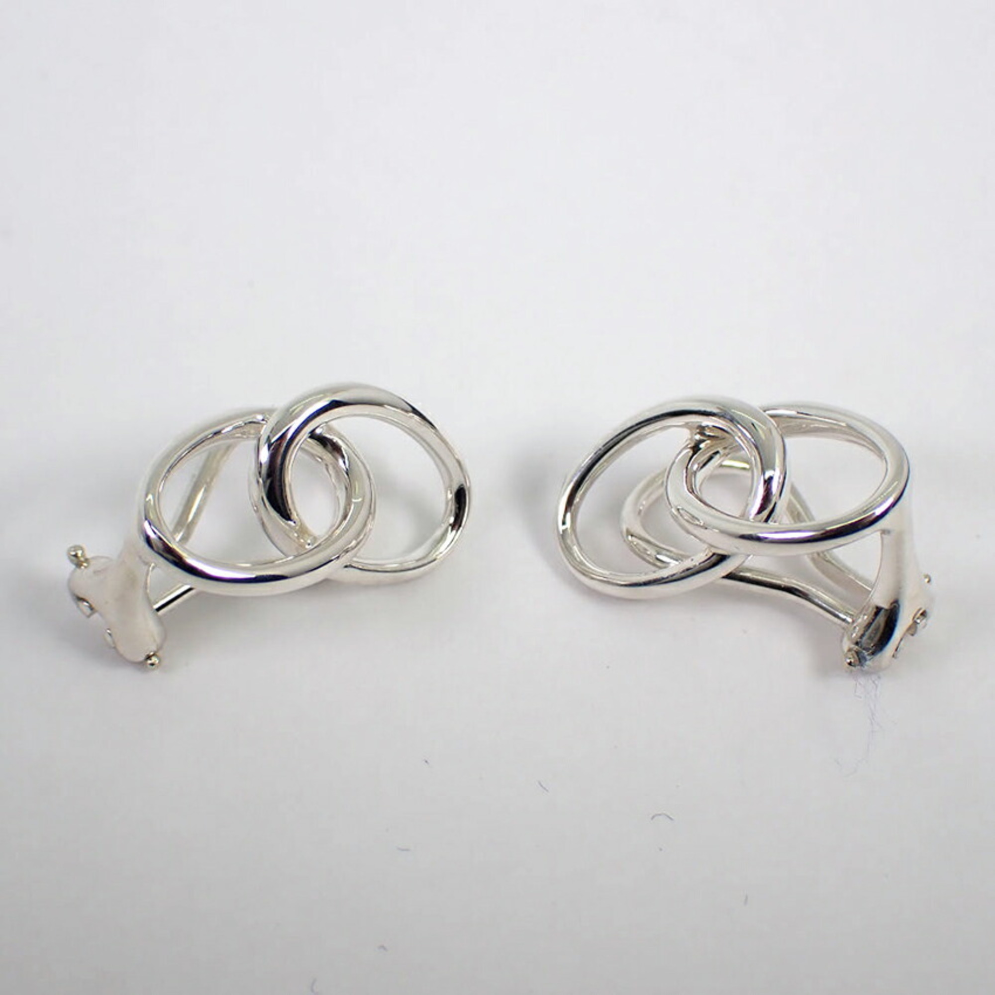 TIFFANY 925 Elsa Peretti double loop earrings