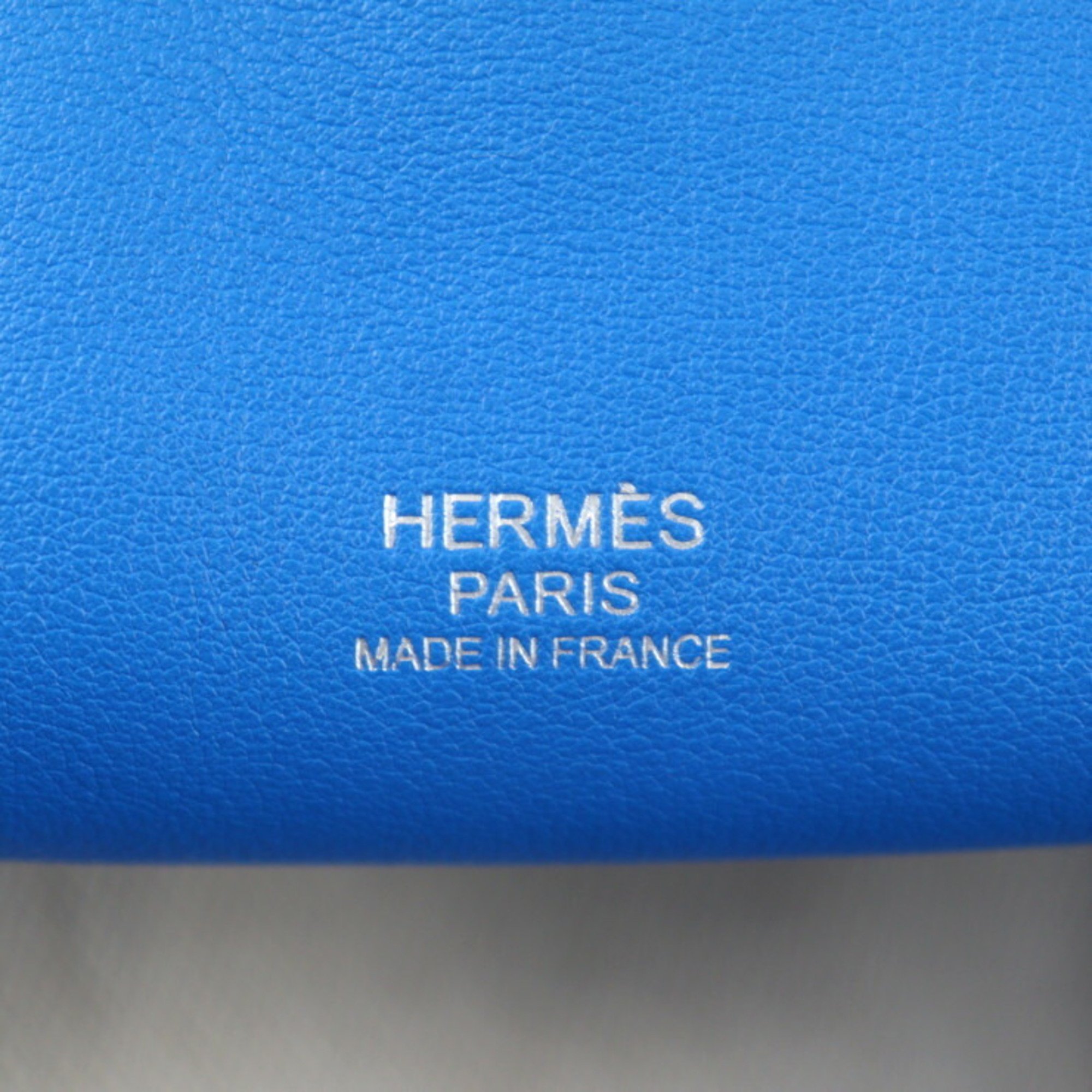 HERMES Toolbox 33 Handbag Vaux Swift Blue Hydra Shoulder Bag Boston Turnlock