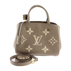LOUIS VUITTON Montaigne BB Handbag M45489 Giant Monogram Empreinte Tourtelle Crème Shoulder Bag Vuitton