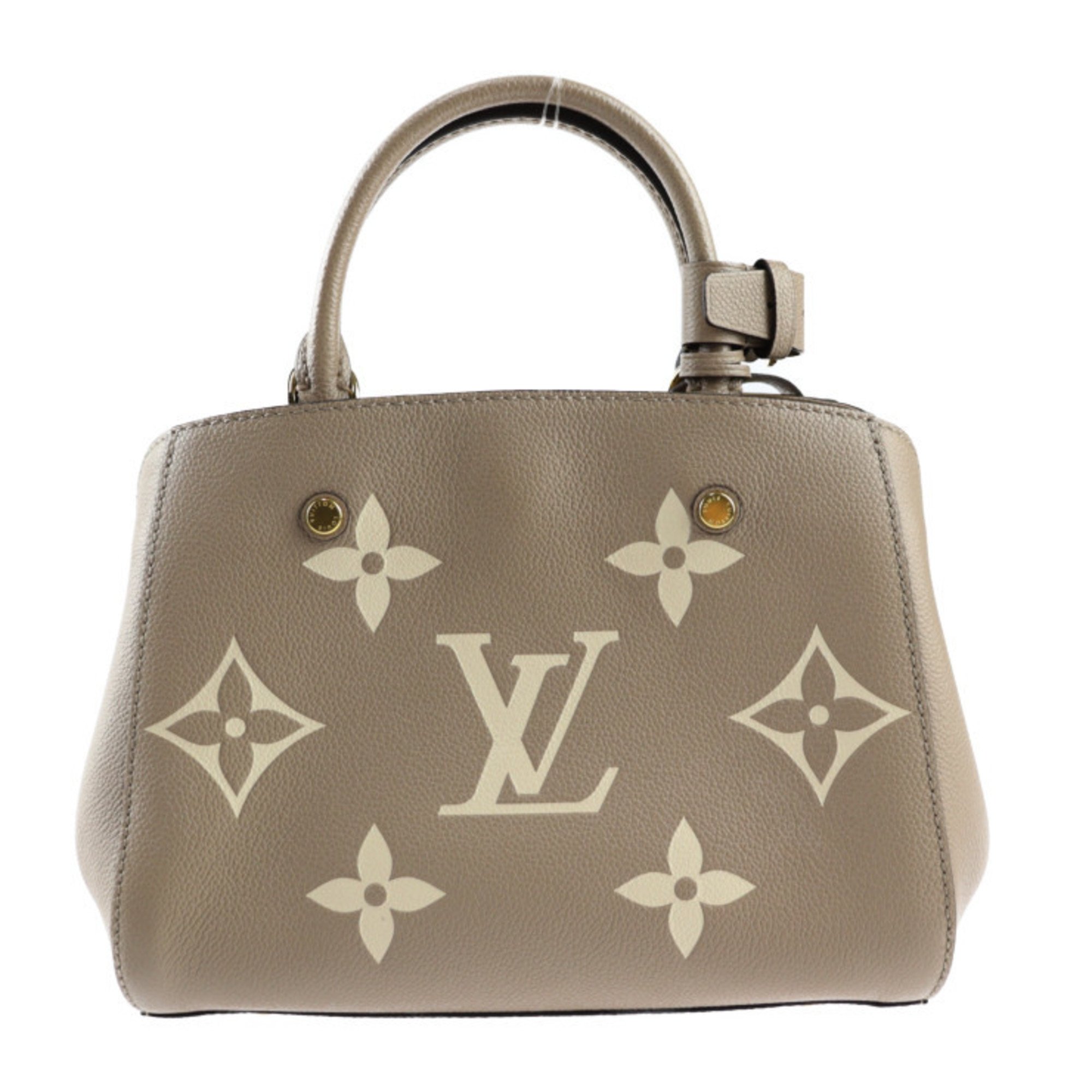 LOUIS VUITTON Montaigne BB Handbag M45489 Giant Monogram Empreinte Tourtelle Crème Shoulder Bag Vuitton